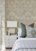 Picture of Getty Cream Jungle Damask Wallpaper by Scott Living