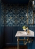 Picture of Getty Navy Jungle Damask Wallpaper by Scott Living