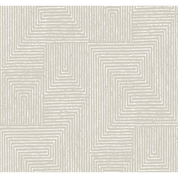 Picture of Mortenson Light Grey Geometric Wallpaper by Scott Living