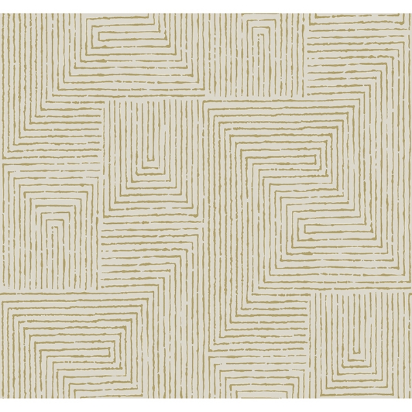 Picture of Mortenson Gold Geometric Wallpaper by Scott Living