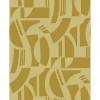 Picture of Carter Gold Geometric Flock Wallpaper by Scott Living