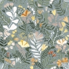 Picture of Brittsommar Slate Woodland Floral Wallpaper