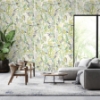 Picture of Verdure Lime Painted Botanical Wallpaper