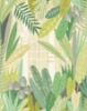 Picture of Glasshouse Green Tropical Damask Wallpaper