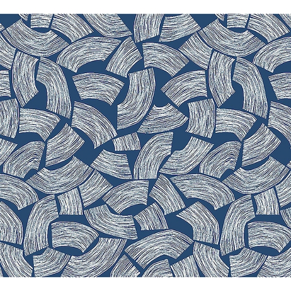 Picture of Elements Indigo Scribbled Arches Wallpaper