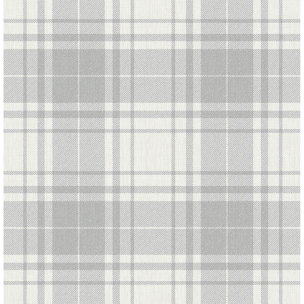 Picture of Franklin Plaid Grey Peel and Stick Wallpaper