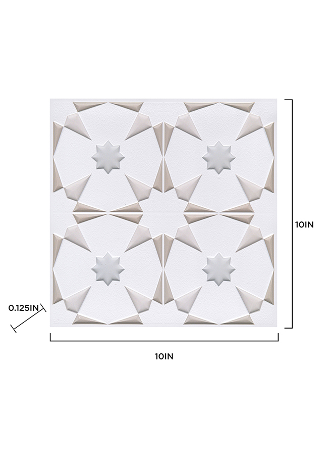 ARB4265 Neutral Vega Peel & Stick Embossed Tile Backsplash by InHome