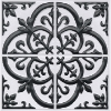 Picture of Black & White Mason Peel & Stick Embossed Tile Backsplash 