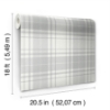 Picture of Franklin Plaid Grey Peel and Stick Wallpaper