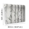 Picture of Birch Forest Grey Peel and Stick Wallpaper