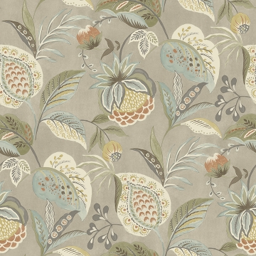 Picture of Bohemian Taupe Jacobean Wallpaper