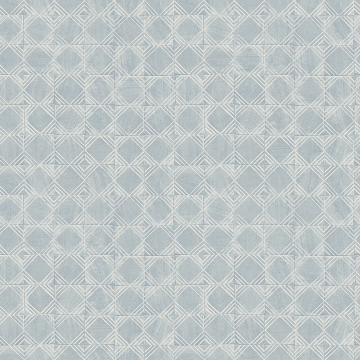 Picture of Button Block Blue Geometric Wallpaper