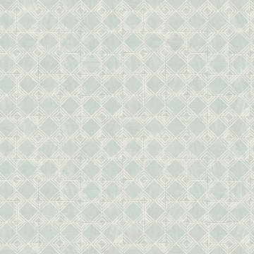 Picture of Button Block Aqua Geometric Wallpaper