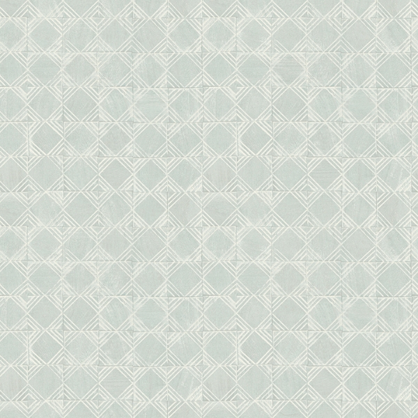 Picture of Button Block Aqua Geometric Wallpaper