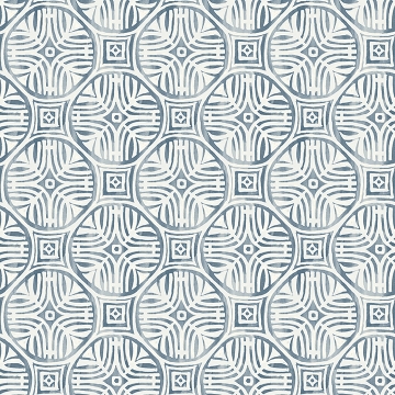 Picture of Sandee Navy Medallion Wallpaper