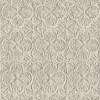 Picture of Karachi Taupe Wooden Damask Wallpaper