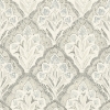 Picture of Mimir Grey Quilted Damask Wallpaper
