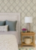 Picture of Mimir Grey Quilted Damask Wallpaper