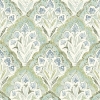 Picture of Mimir Aquamarine Quilted Damask Wallpaper