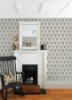 Picture of Cathal Charcoal Tulip Block Print Wallpaper