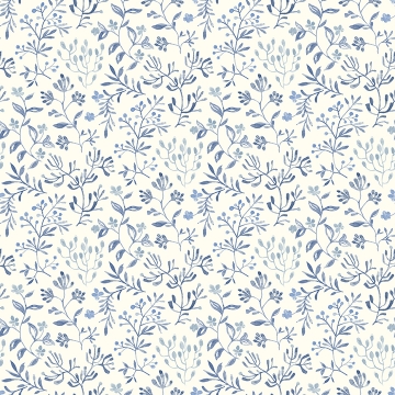 Picture of Tarragon Blue Dainty Meadow Wallpaper