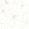 Picture of Gardena White Embroidered Floral Wallpaper