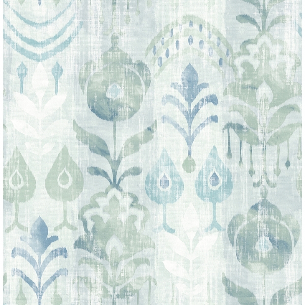 Picture of Pavord Green Floral Shibori Wallpaper