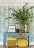 Picture of Pavord Green Floral Shibori Wallpaper