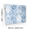 Picture of Pavord Blue Floral Shibori Wallpaper
