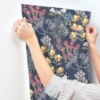 Picture of Cultivate Navy Springtime Blooms Wallpaper