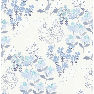 Picture of Cultivate Blue Springtime Blooms Wallpaper