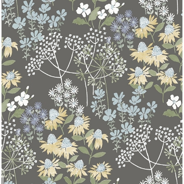 Picture of Cultivate Grey Springtime Blooms Wallpaper