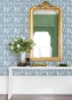 Picture of Bancroft Blue Artistic Stripe Wallpaper