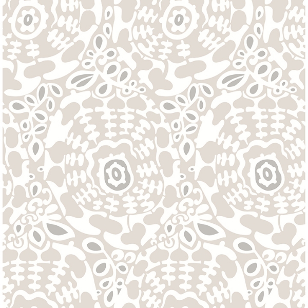 Picture of Divine Grey Abstract Medallion Wallpaper