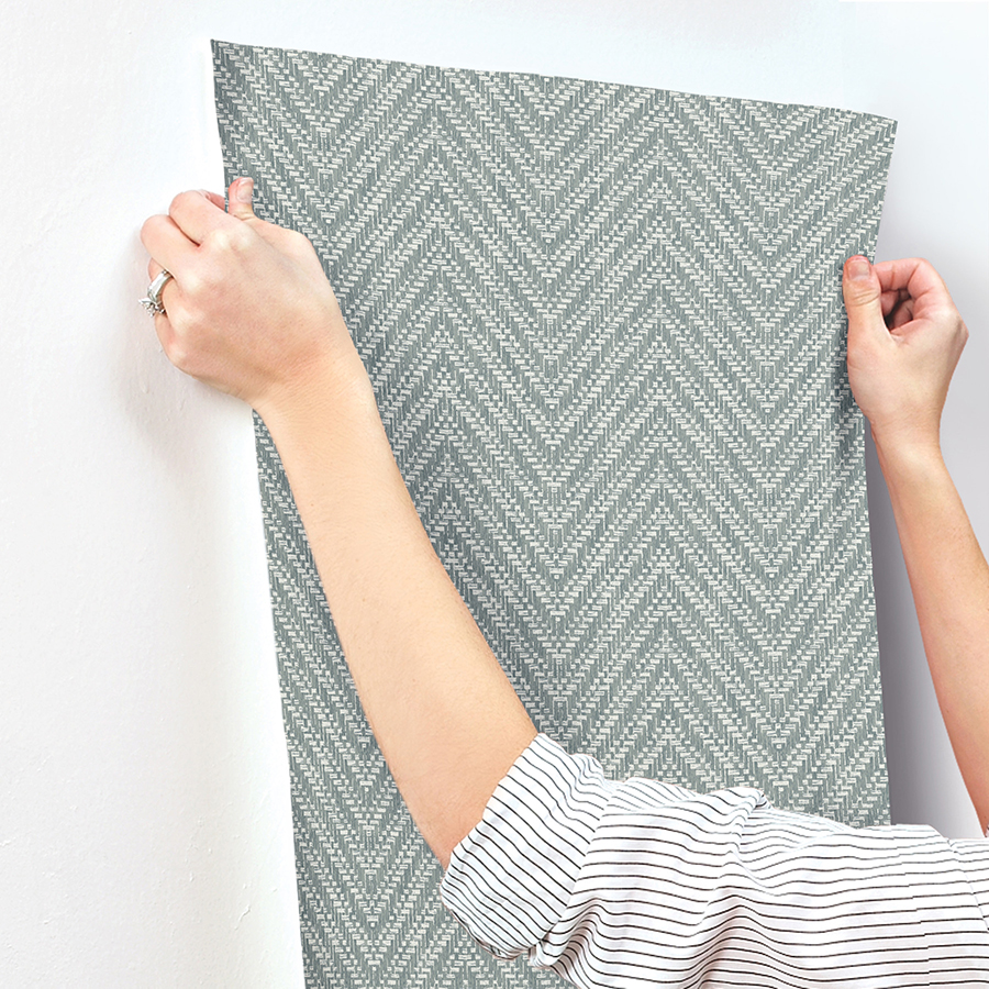 4122-27044 - Glynn Denim Chevron Wallpaper - by A-Street Prints