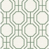 Picture of Manor Green Geometric Trellis Wallpaper