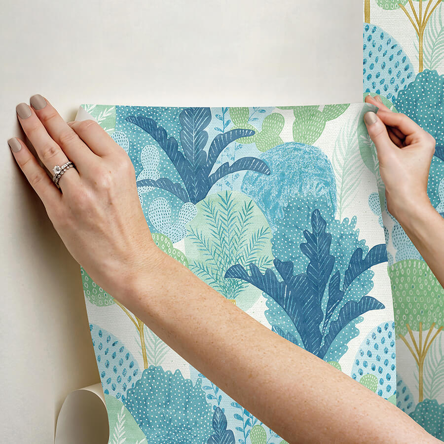 Teal Wallpaper Peel And Stick