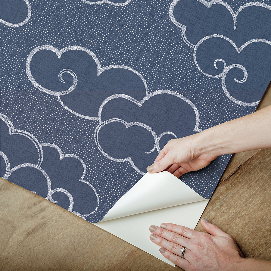 NUS4981 Navy Alto Peel and Stick Wallpaper by NuWallpaper