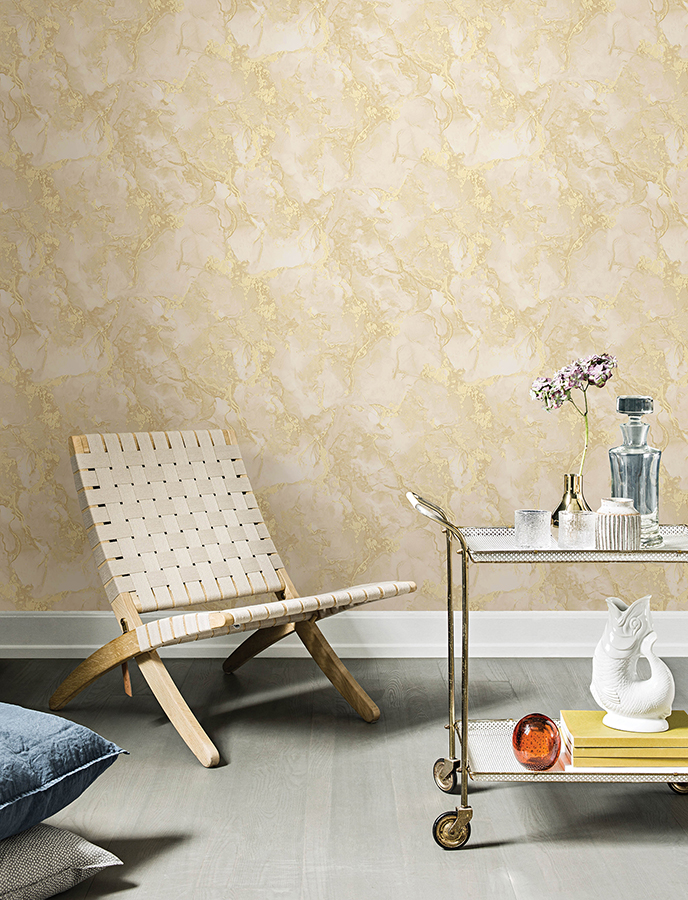 4144-9101 - Grandin Pearl Marbled Wallpaper - by Advantage