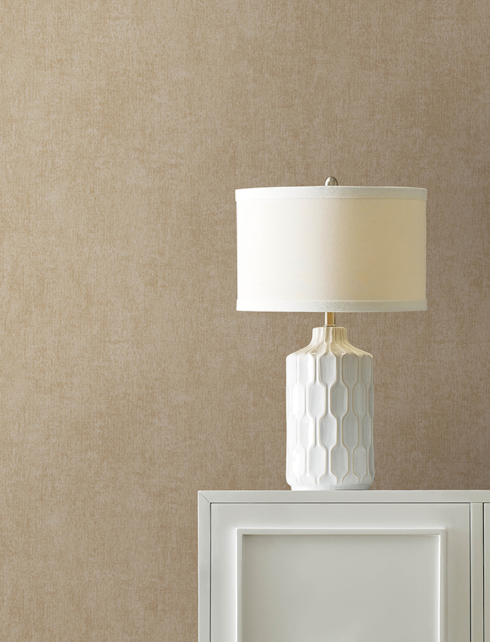 4144-9167 - Edmore Light Brown Faux Suede Wallpaper - by Advantage