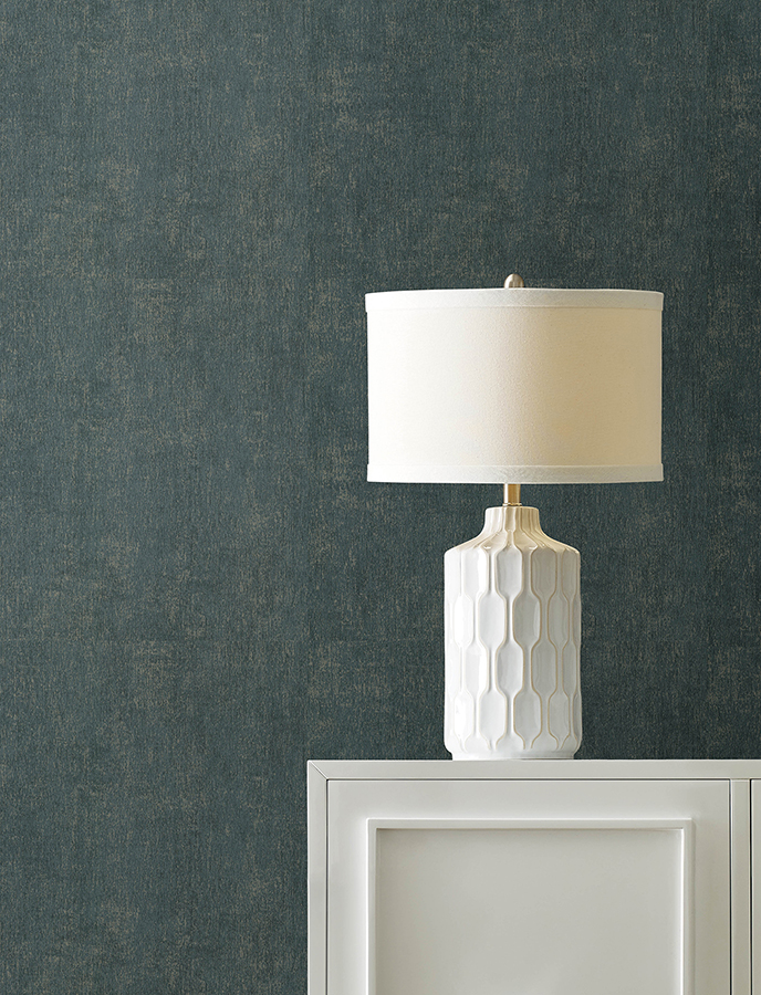 4144-9169 - Edmore Slate Faux Suede Wallpaper - by Advantage