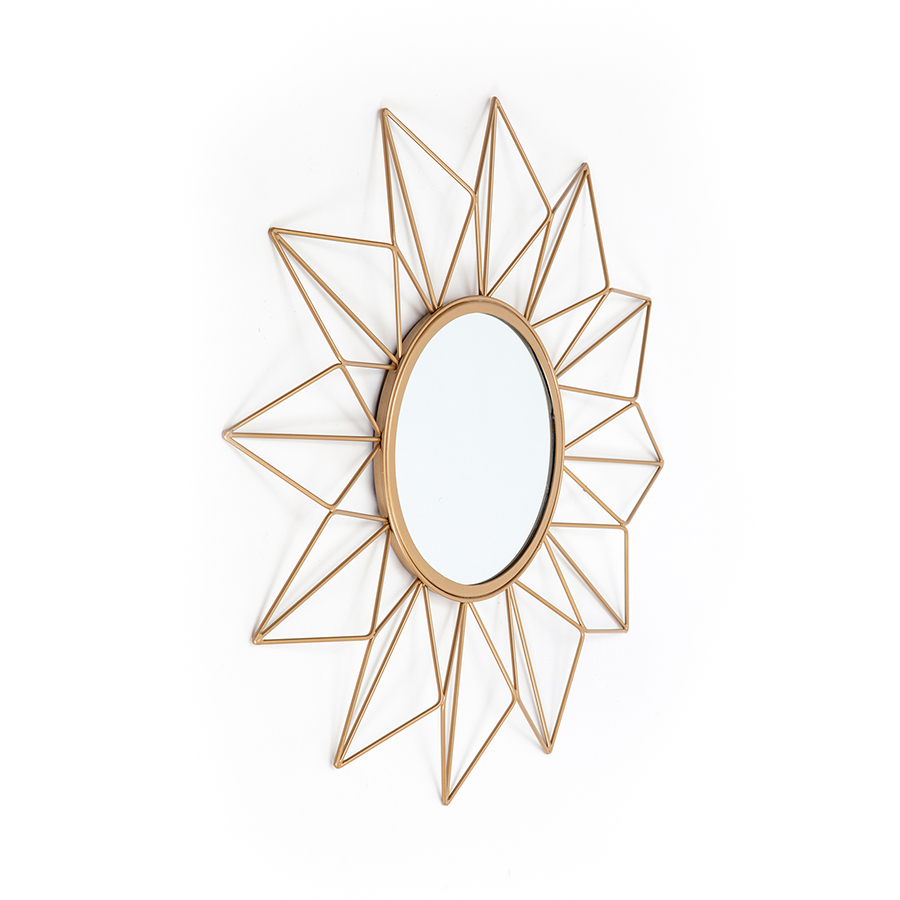 MR1747W Narci Gold Floral Wall Mirror by Habitat