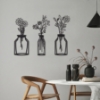 Picture of Wazon Black Botanical Vases Set of 3 20-in Metal Wall Art