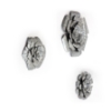 Picture of Lani Silver Flowers Set of 3 12-in Metal Wall Art