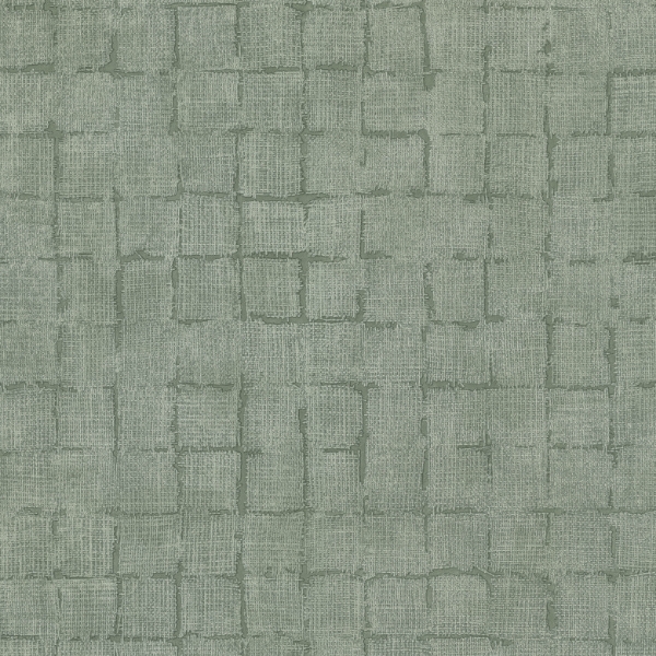 Picture of Blocks Sage Checkered Wallpaper