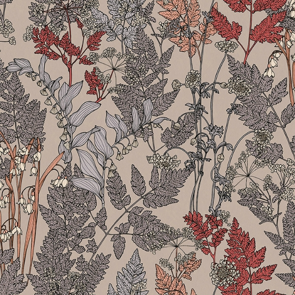 Picture of Ayla Neutral Wildflowers Wallpaper