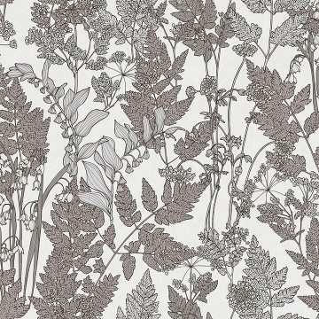 Picture of Ayla Light Grey Wildflowers Wallpaper