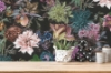Picture of Althea Black Flower Garden Wallpaper