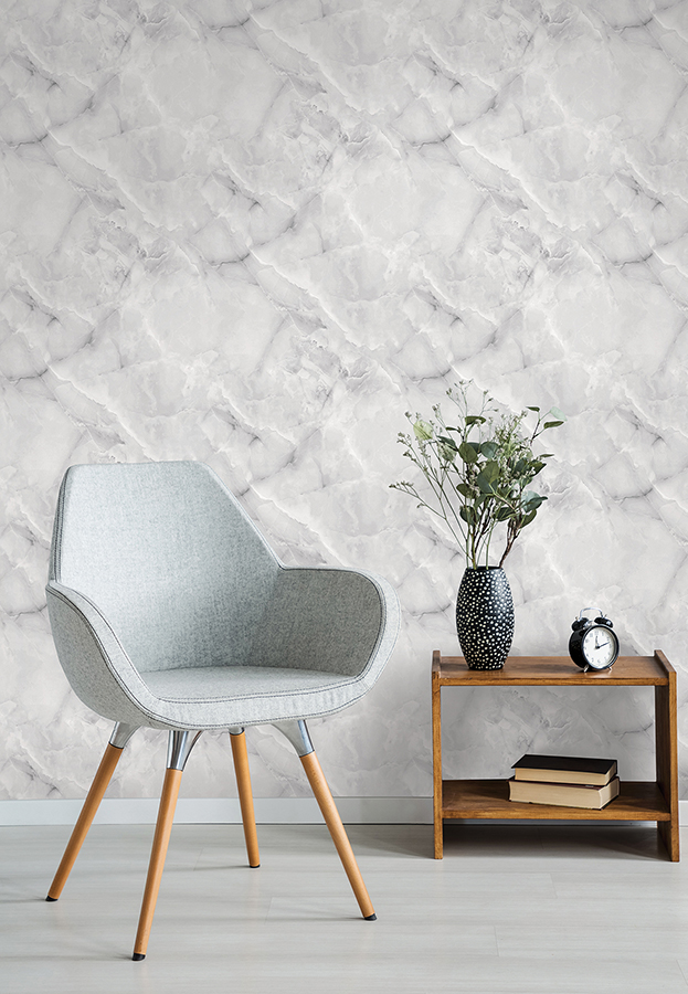 MS6131 Danby Marble Peel and Stick Wallpaper by InHome