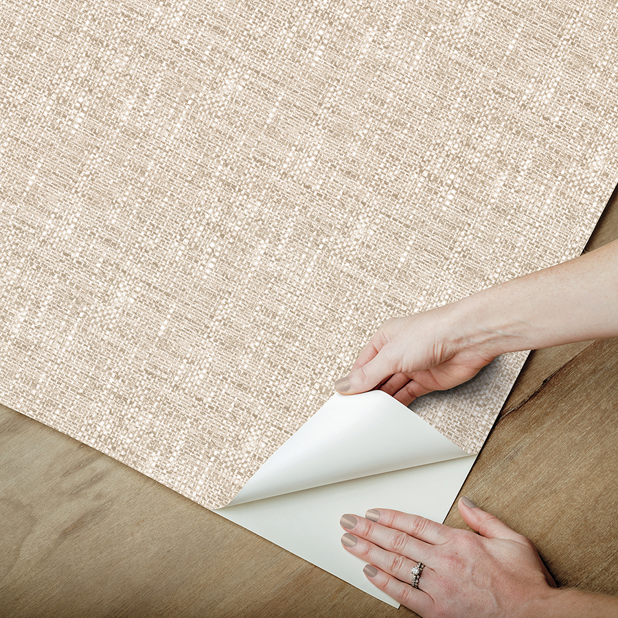 NUS5002 - Tan Poplin Peel and Stick Wallpaper - by NuWallpaper